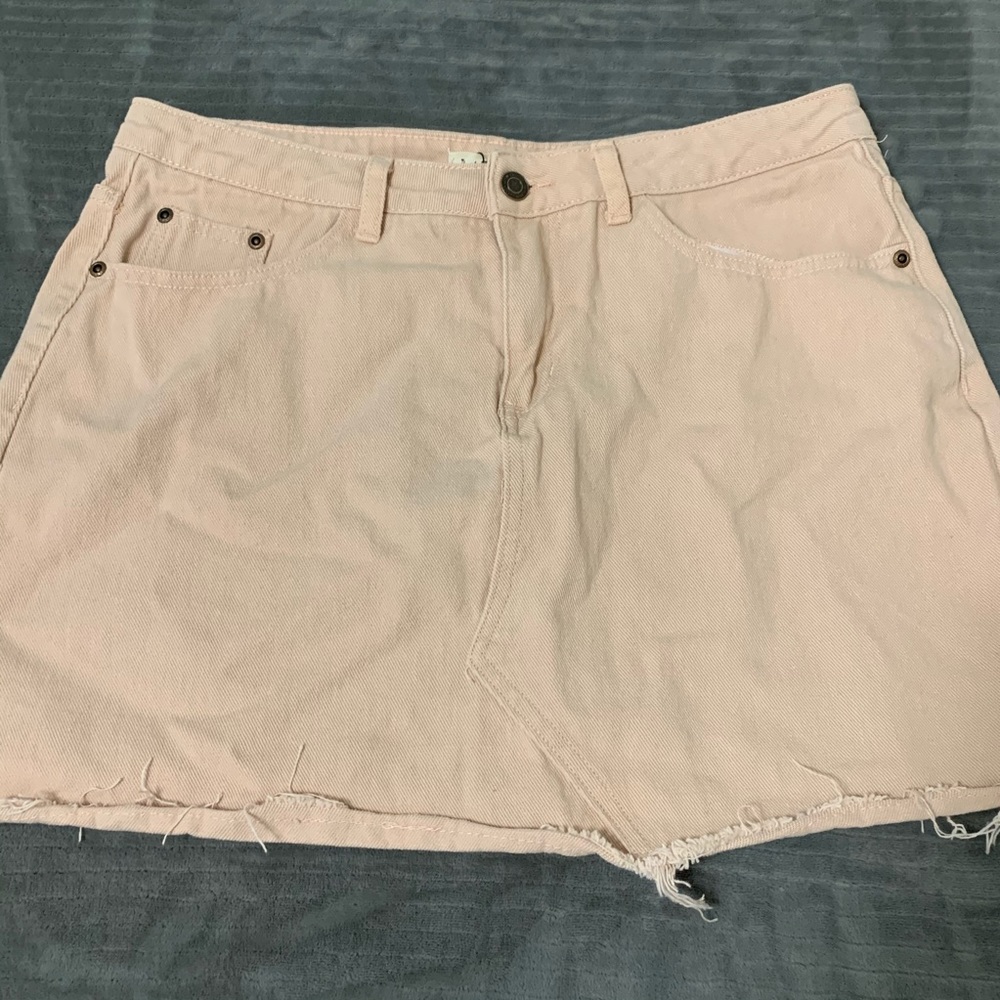 Light Pink Jean skirt - High Waist